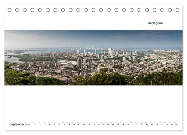Produktbild: Kolumbien - Land der Farben und des Lichts (Tischkalender 2026 DIN A5 quer), CALVENDO Monatskalender