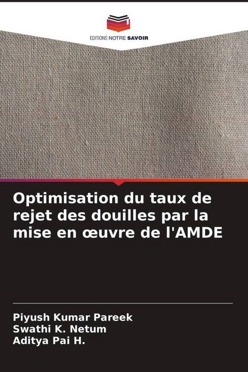 Produktbild: Optimisation du taux de rejet des douilles par la mise en &iquest;uvre de l'AMDE