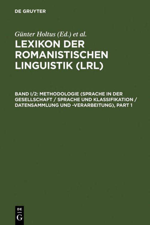 Produktbild: Methodologie (Sprache in der Gesellschaft / Sprache und Klassifikation / Datensammlung und -verarbeitung)
