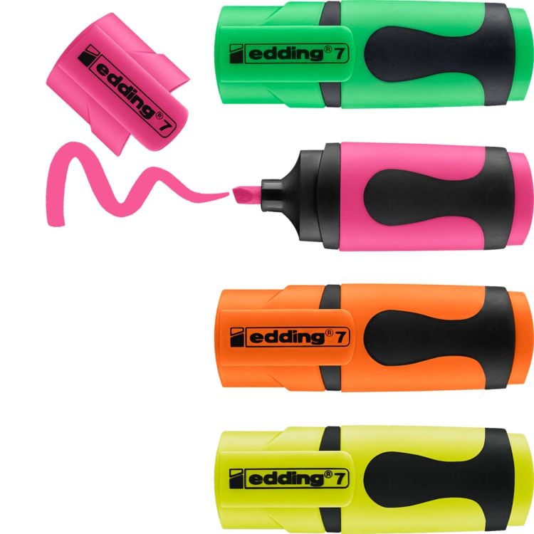 Produktbild: edding Textmarker mini highlighter, 1-3mm, 4er Set