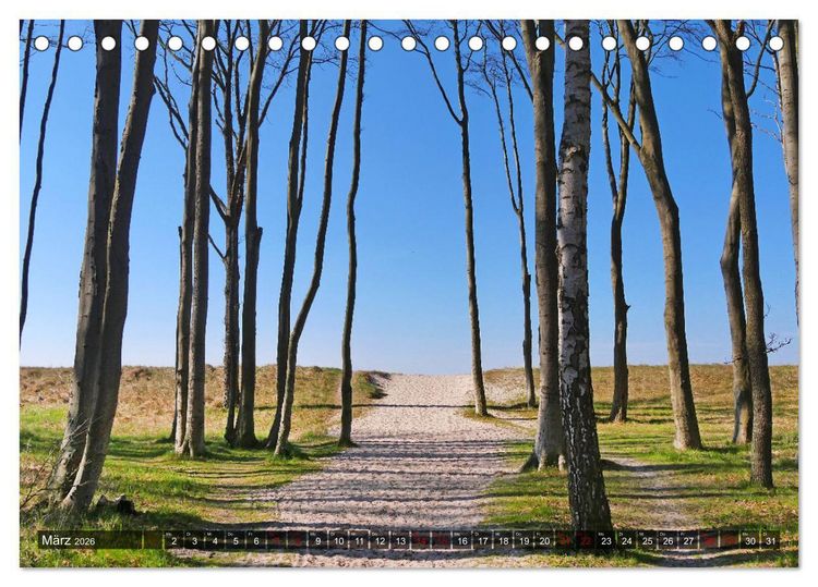 Produktbild: Graal-M&uuml;ritz, Malerische K&uuml;stenmomente (Tischkalender 2026 DIN A5 quer), CALVENDO Monatskalender