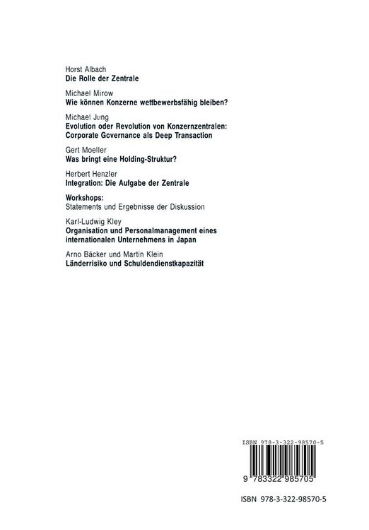 Produktbild: Neue Konzernstrukturen bei Gro&szlig;unternehmen und im Mittelstand