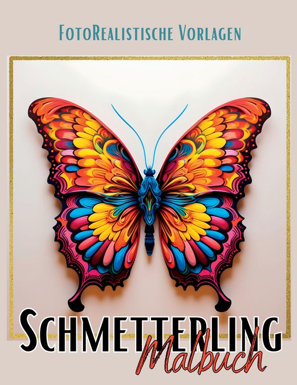 Produktbild: Malbuch Schmetterling &bdquo;Fotorealistisch&ldquo;.