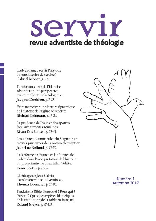 Produktbild: Servir. revue adventiste de th&eacute;ologie