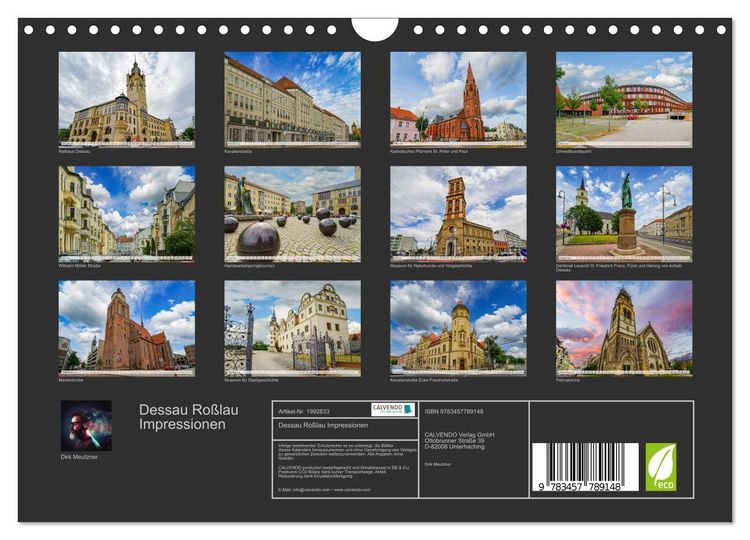 Produktbild: Dessau Ro&szlig;lau Impressionen (Wandkalender 2026 DIN A4 quer), CALVENDO Monatskalender