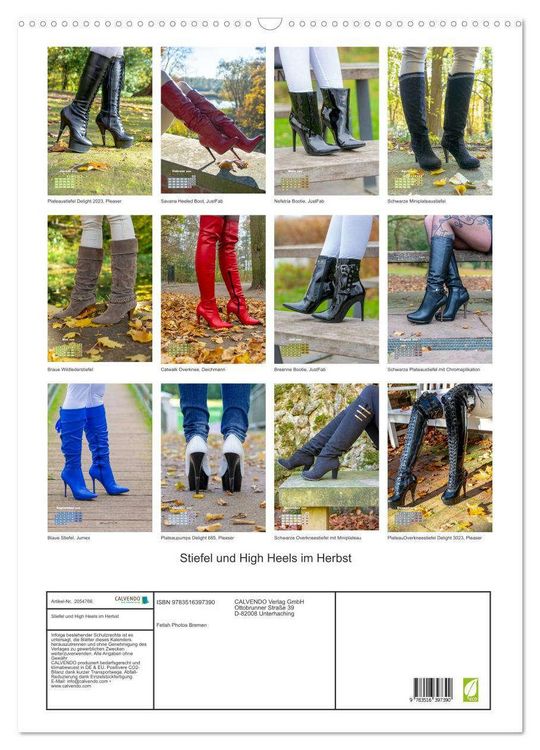 Produktbild: Stiefel und High Heels im Herbst (Wandkalender 2026 DIN A2 hoch), CALVENDO Monatskalender