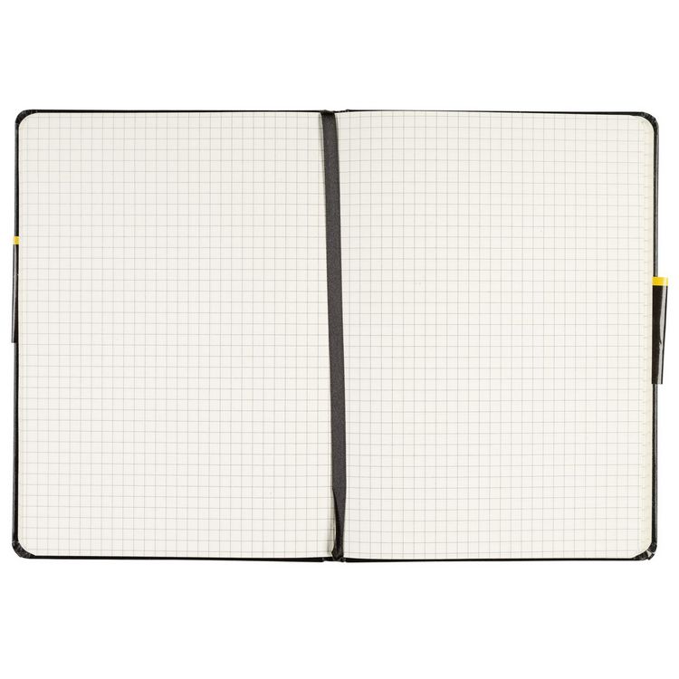 Produktbild: Idena Notizbuch 80g/m&sup2; kariert schwarz DIN A5 192 Seiten