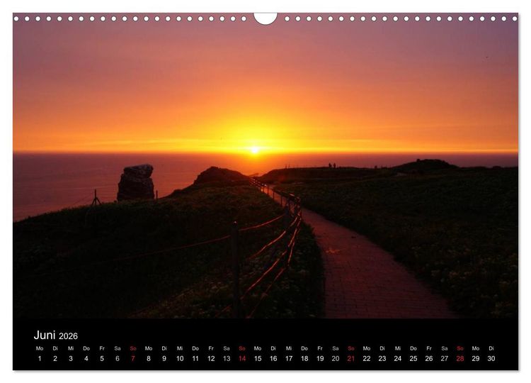 Produktbild: Abend in Helgoland (Wandkalender 2026 DIN A3 quer), CALVENDO Monatskalender