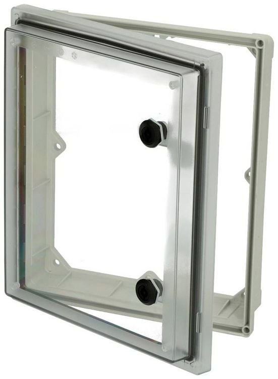 Produktbild: Fibox PW 403409 T 4901904 Sichtfenster Deckel Transparent, Doppelbart, UV-best&auml;ndig (L x B x H) 88 x 346 x 394 mm Polycarbonat Grau 1 St.