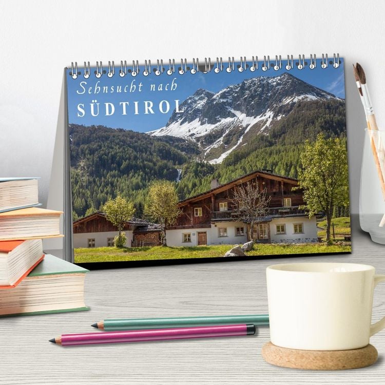 Produktbild: Sehnsucht nach S&uuml;dtirol (Tischkalender 2026 DIN A5 quer), CALVENDO Monatskalender