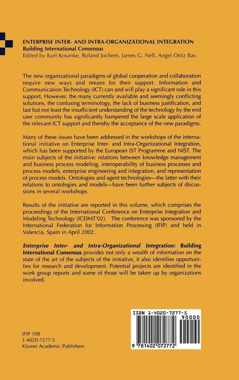 Produktbild: Enterprise Inter- and Intra-Organizational Integration
