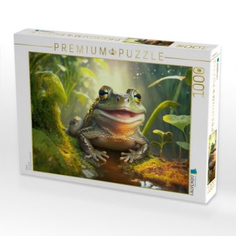 Produktbild: CALVENDO Puzzle Frosch | 1000 Teile Lege-Gr&ouml;&szlig;e 64x48cm Foto-Puzzle f&uuml;r gl&uuml;ckliche Stunden