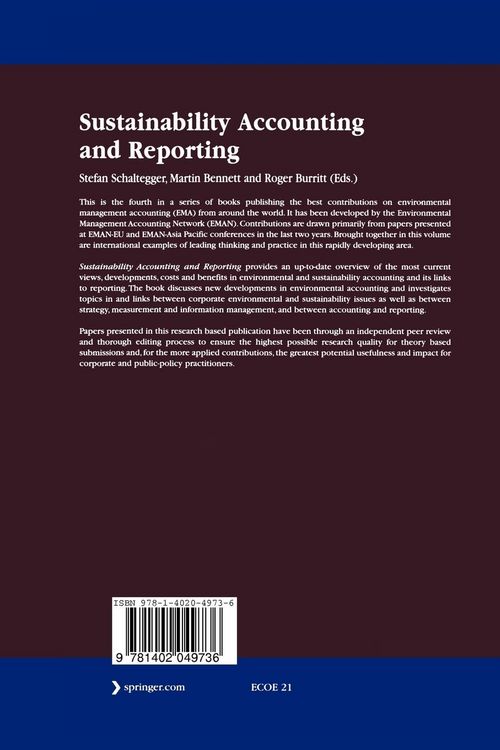 Produktbild: Sustainability Accounting and Reporting