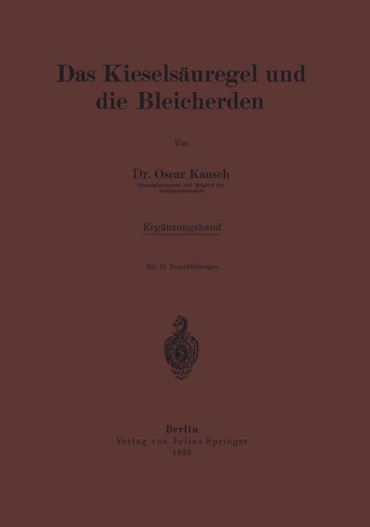Produktbild: Das Kiesels&auml;uregel und die Bleicherden