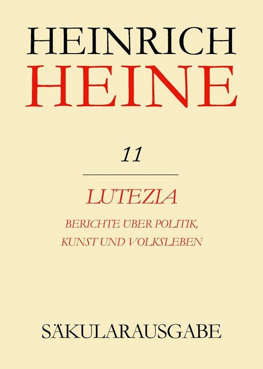 Produktbild: Lutezia. Berichte &uuml;ber Politik, Kunst und Volksleben
