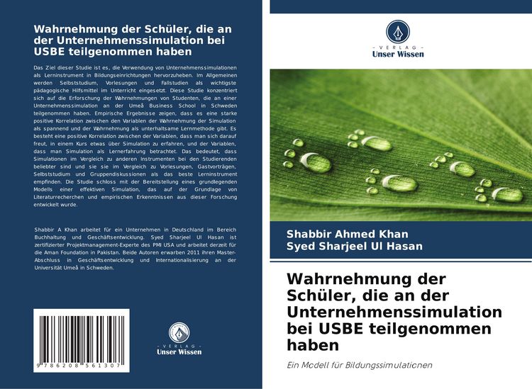 Produktbild: Wahrnehmung der Sch&uuml;ler, die an der Unternehmenssimulation bei USBE teilgenommen haben