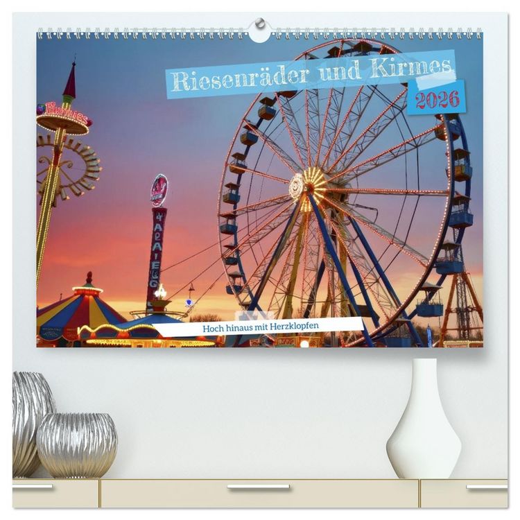 Produktbild: Riesenr&auml;der und Kirmes (hochwertiger Premium Wandkalender 2026 DIN A2 quer), Kunstdruck in Hochglanz
