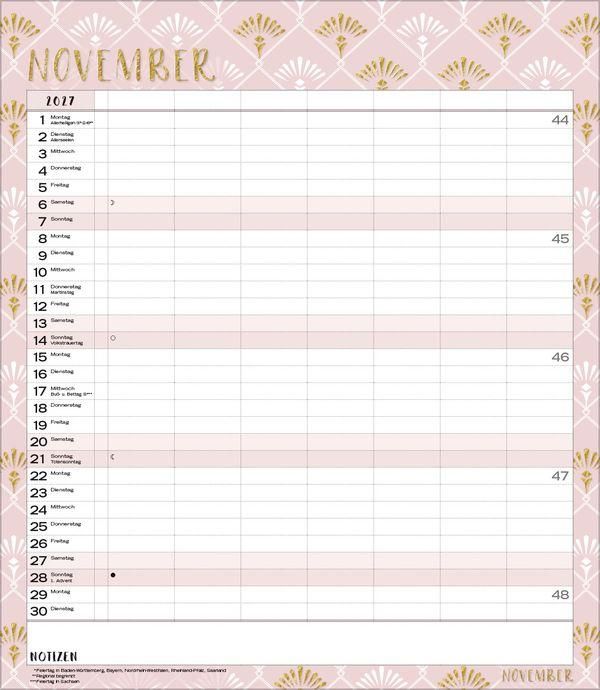 Produktbild: Multiplaner - Time for glamour 2027