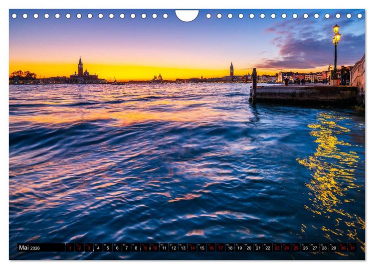 Produktbild: Venedig - Pal&auml;ste, Br&uuml;cken und Kan&auml;le (Wandkalender 2026 DIN A4 quer), CALVENDO Monatskalender