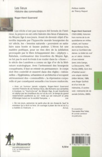 Produktbild: Les lieux : histoire des commodit&eacute;s