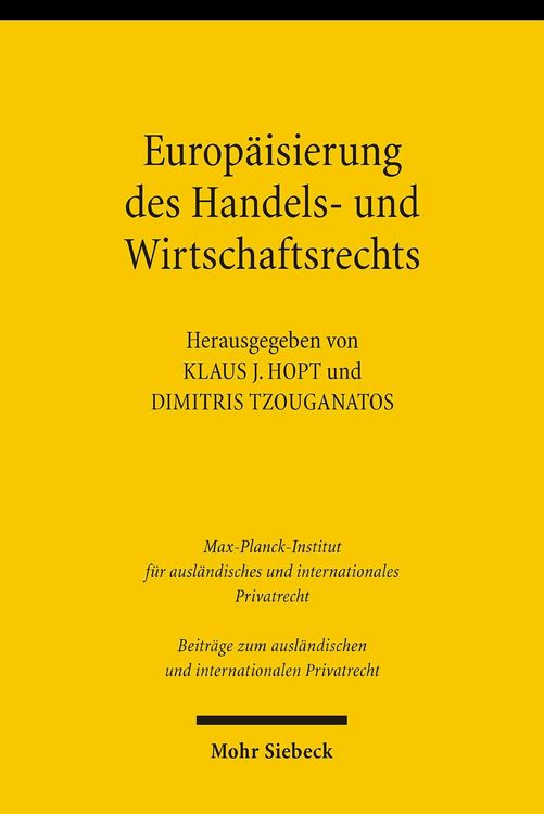 Produktbild: Europ&auml;isierung des Handels- und Wirtschaftsrechts