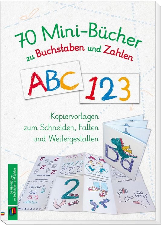 Produktbild: 70 Mini-B&uuml;cher zu Buchstaben und Zahlen
