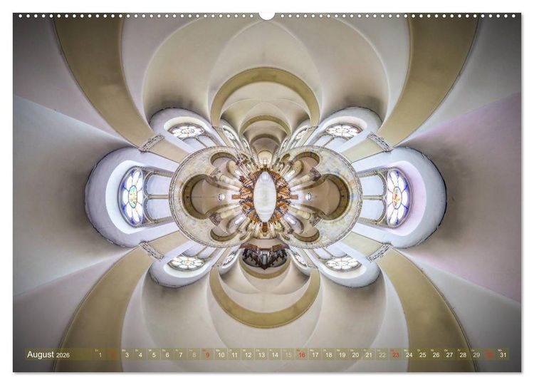 Produktbild: G&ouml;ttliche Projektionen - Kirchenpanoramen (Wandkalender 2026 DIN A2 quer), CALVENDO Monatskalender