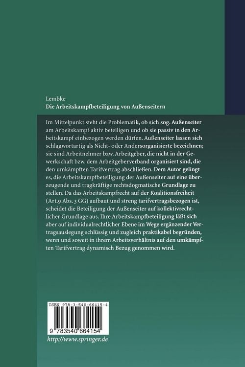 Produktbild: Die Arbeitskampfbeteiligung von Au&szlig;enseitern