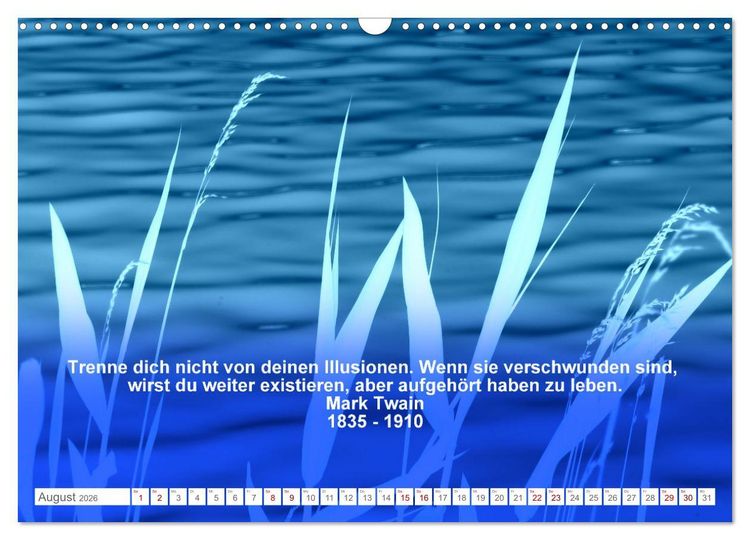 Produktbild: Leben! - Nachdenk-Kalender (Wandkalender 2026 DIN A3 quer), CALVENDO Monatskalender