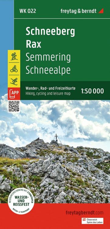 Produktbild: freytag & berndt Wanderkarte WK 022 Schneeberg - Rax, Semmering - Schneealpe 1:50.000
