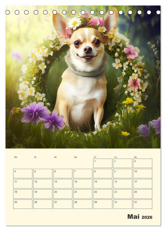 Produktbild: Witzige Chihuahuas. Gl&uuml;ckliche Temperamentb&uuml;ndel (Tischkalender 2026 DIN A5 hoch), CALVENDO Monatskalender