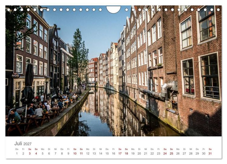 Produktbild: Amsterdam - Wasserstra&szlig;en und Grachten (Wandkalender 2027 DIN A4 quer), CALVENDO Monatskalender