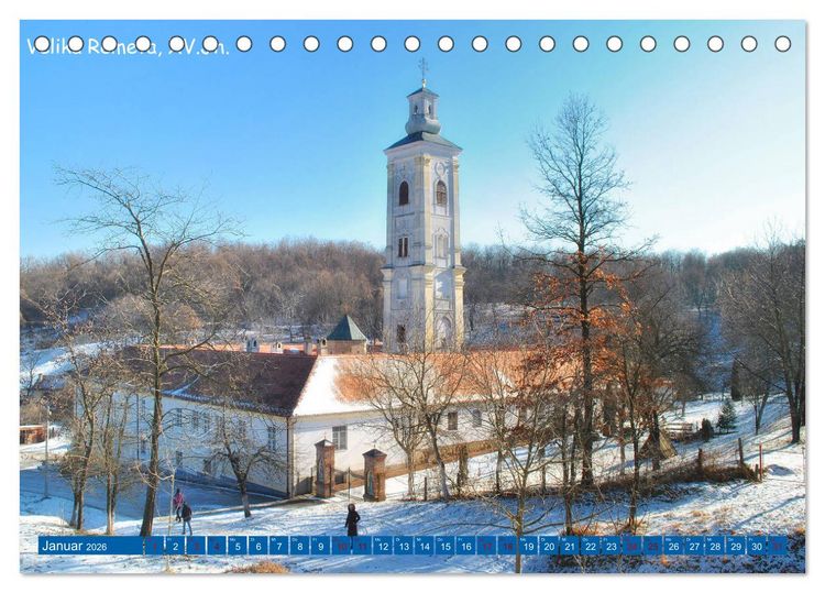 Produktbild: Serbien - Das Land der Kl&ouml;ster (Tischkalender 2026 DIN A5 quer), CALVENDO Monatskalender