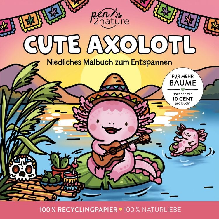 Produktbild: Cute Axolotl I Ausmalbuch f&uuml;r Erwachsene