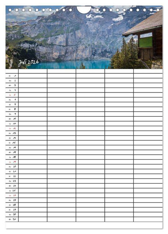 Produktbild: Dein Berge Kalender (Wandkalender 2026 DIN A4 hoch), CALVENDO Monatskalender