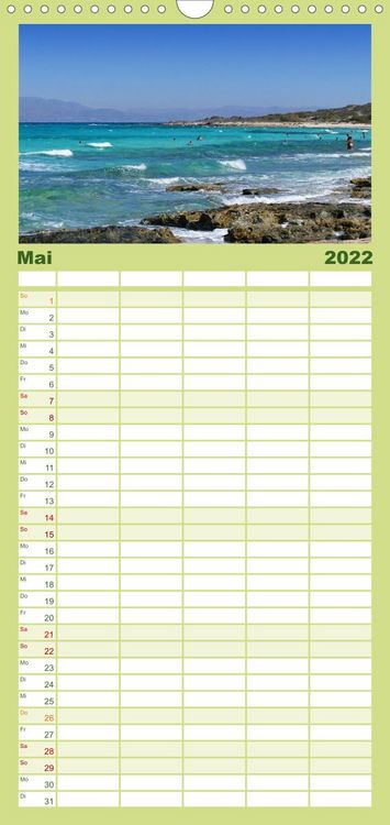 Produktbild: Kreta - Paradies an der Wiege Europas - Familienplaner hoch (Wandkalender 2022 , 21 cm x 45 cm, hoch)