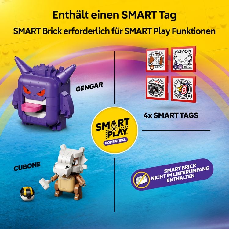 Produktbild: LEGO Pok&eacute;mon SMART Play: Tragossos und Gengars Gruselduell kompatibles Set 72166