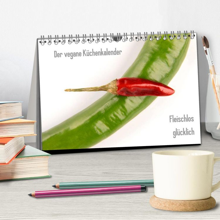 Produktbild: Der vegane K&uuml;chenkalender (Tischkalender 2026 DIN A5 quer), CALVENDO Monatskalender