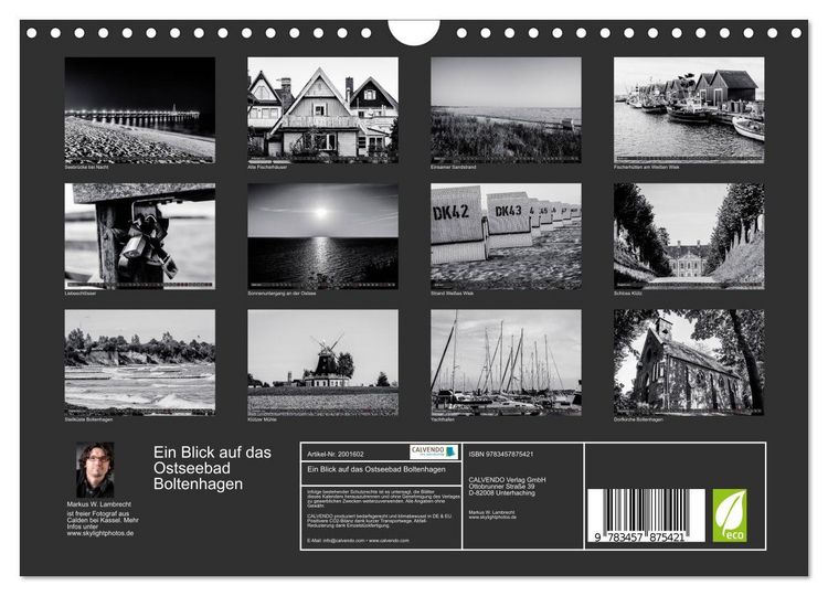 Produktbild: Ein Blick auf das Ostseebad Boltenhagen (Wandkalender 2026 DIN A4 quer), CALVENDO Monatskalender