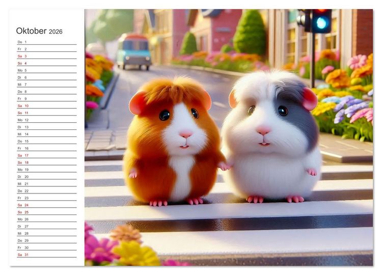 Produktbild: Knuddel und Kuschel (Wandkalender 2026 DIN A2 quer), CALVENDO Monatskalender
