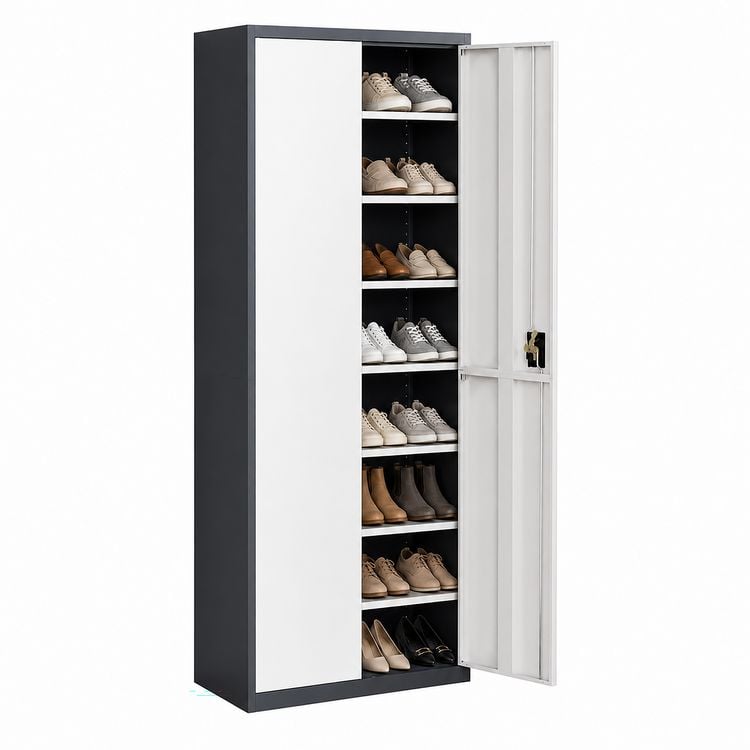 Produktbild: Stahl Schuhschrank Malivo 80 x 180 x 40 cm