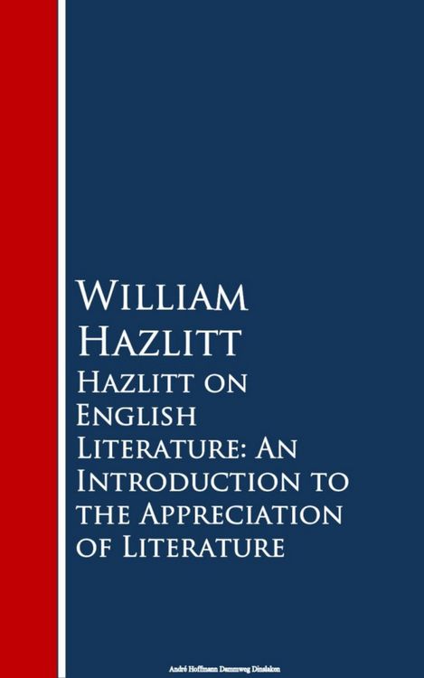 Produktbild: Hazlitt on English Literature