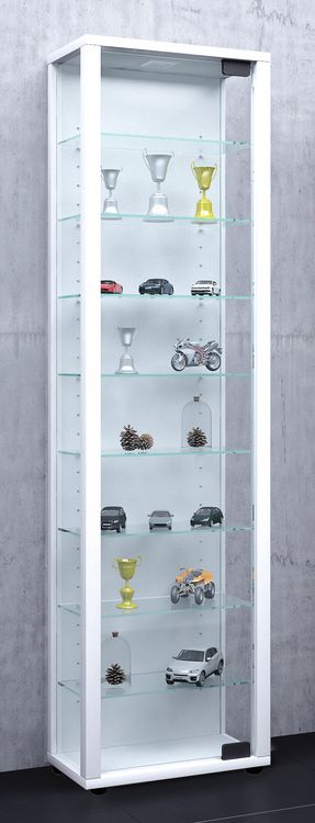 Produktbild: Holz Glas Stand Vitrine Sammelvitrine Edana Maxi