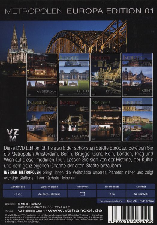 Produktbild: Insider Metropolen - Europa Edition 01 [8 DVDs]