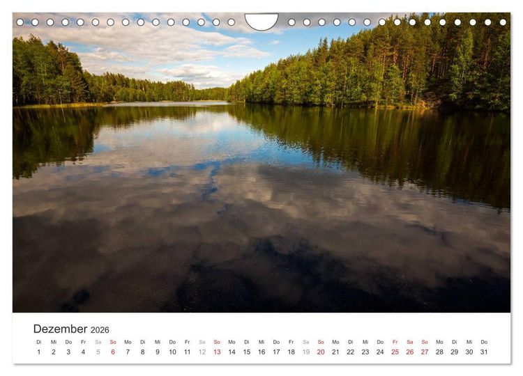 Produktbild: Landschaften Finnlands (Wandkalender 2026 DIN A4 quer), CALVENDO Monatskalender