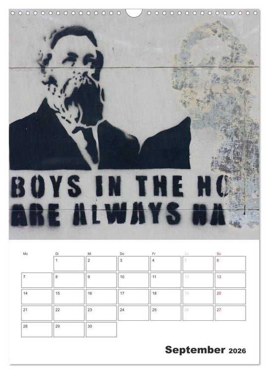 Produktbild: STENCIL ART 2026 - Schablonen Graffiti an H&auml;userfassaden / Planer (Wandkalender 2026 DIN A3 hoch), CALVENDO Monatskalender
