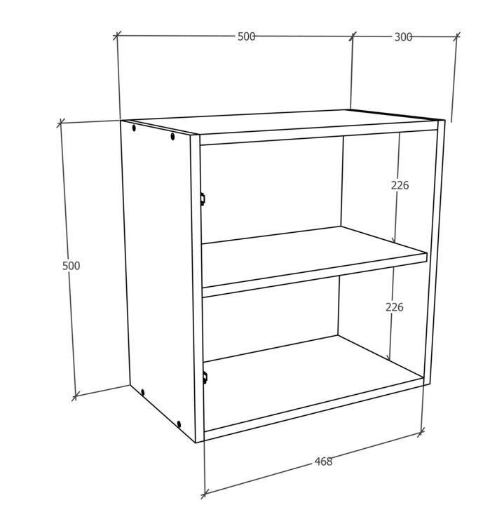 Produktbild: Wandregal Wandboard Wandschrank W&uuml;rfel Arila M
