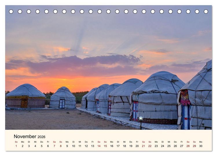 Produktbild: Zentralasien - Entlang der alten Seidenstra&szlig;e (Tischkalender 2026 DIN A5 quer), CALVENDO Monatskalender