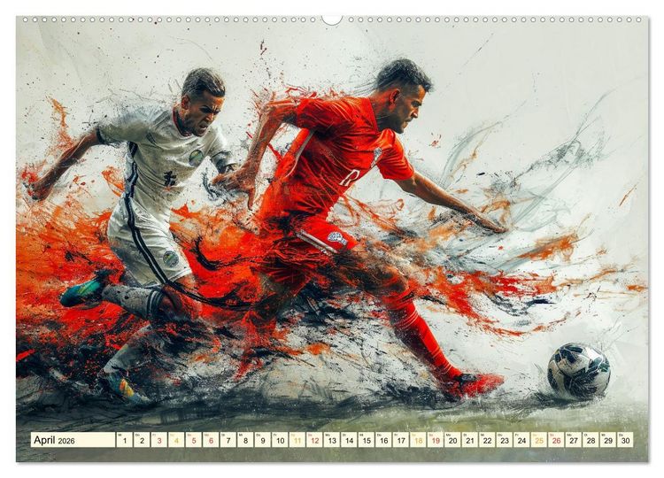 Produktbild: Fu&szlig;ball - alles geben (Wandkalender 2026 DIN A2 quer), CALVENDO Monatskalender