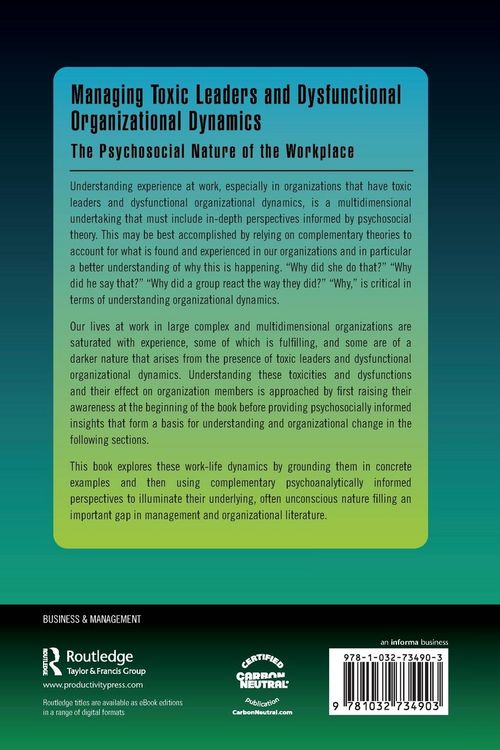 Produktbild: Managing Toxic Leaders and Dysfunctional Organizational Dynamics